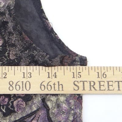 Choices Womens Purple Paisley Floral 2 Piece Cardigan and Tank Set M Stretchy - Thumbnail 12