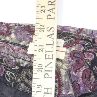 Choices Womens Purple Paisley Floral 2 Piece Cardigan and Tank Set M Stretchy - Thumbnail 6