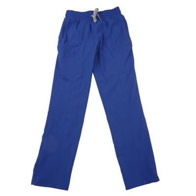 WonderWink PRO Renew Scrub Set Womens XXS Top XS Pants Royal Blue V-Neck Cargo - Thumbnail 2