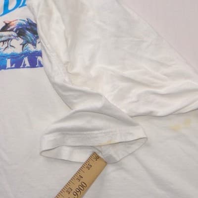 Vintage Bahamas Island Hoppers Dolphin Graphic T-Shirt White XL Tropical Tees - Thumbnail 9