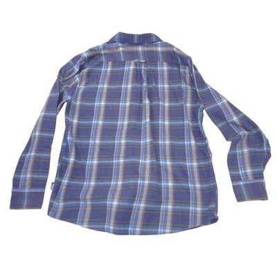 Eddie Bauer Mens Large Blue Plaid Flannel Button Up Shirt Long Sleeve Gorpcore - Thumbnail 3