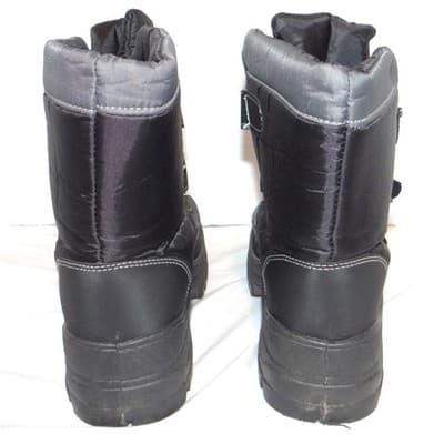 Storm Kidz Black Snow Boots Big Kid 3 Double Strap Platform Winter Shoes - Thumbnail 5