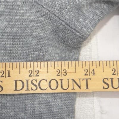 George Mens XL Gray Space Dye Full Zip Fleece Lined Jacket Mock Neck Outerwear - Thumbnail 4