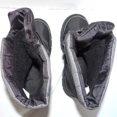 Storm Kidz Black Snow Boots Big Kid 3 Double Strap Platform Winter Shoes - Thumbnail 6