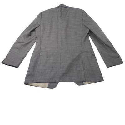 HUGO BOSS Men's Grey Check Wool Blend Blazer Sport Coat Size 42L - Thumbnail 8