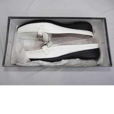 NIB Villager by Liz Claiborne Becky White Mules Loafers Shoes Women's Size 7.5 M - Thumbnail 7