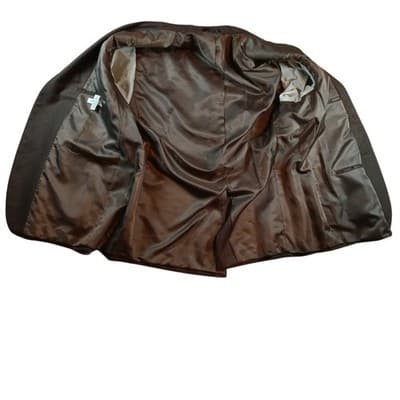 Geoffrey Beene Men's Brown Textured Blazer Jacket Classic Fit Business Casual - Thumbnail 7