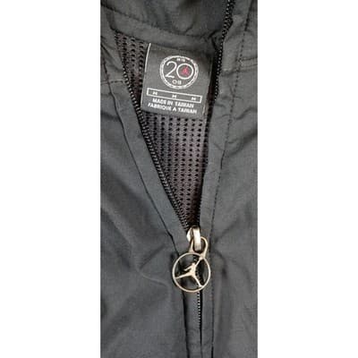 Jordan Black Track Jacket Reflective Stripe Full Zip Men's Medium Athletic - Thumbnail 3