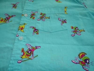 Looney Tunes Cartoon Print Short Sleeve Shirt - Vintage Inspired - Thumbnail 3