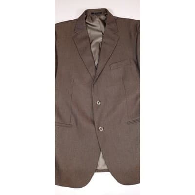 Geoffrey Beene Men's Brown Textured Blazer Jacket Classic Fit Business Casual - Thumbnail 4