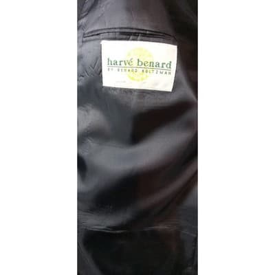 Harve Benard Black Suit Jacket Blazer Two Button Classic Fit Formal Business - Thumbnail 9