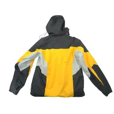 Free Country FCXtreme Mens Yellow Grey Hooded Ski Jacket Fleece Lined Small - Thumbnail 4
