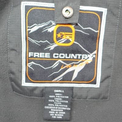 Free Country FCXtreme Mens Yellow Grey Hooded Ski Jacket Fleece Lined Small - Thumbnail 3