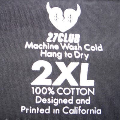 27Club Mens 2XL Black Graphic T-Shirt Broken Heart Rib Cage Floral Butterfly - Thumbnail 2