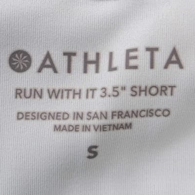 Athleta Run With It 3.5" Short Light Blue Perforated Running Shorts Womens Small - Thumbnail 2