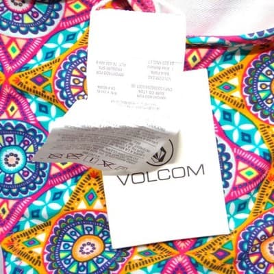 NWT-Volcom Womens Geometric Mandala Print Cut Out Monokini Swimsuit AST M - Thumbnail 4