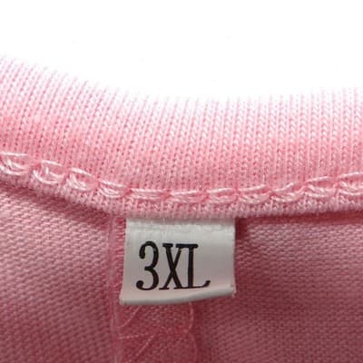 Pink Short Sleeve Sharkbite Hem Tunic Top Crew Neck Relaxed Fit Plus Size 3XL - Thumbnail 2