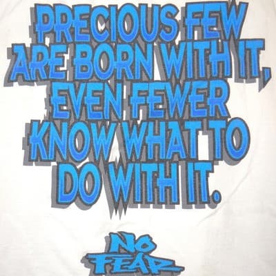 No Fear Vintage 90s Graphic Tank Top Mens XL White Precious Few Born With It - Thumbnail 3