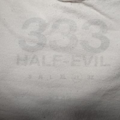 Half Evil 333 Mens Graphic T-Shirt Cream Off-White Devils Rabbits Streetwear XL - Thumbnail 2