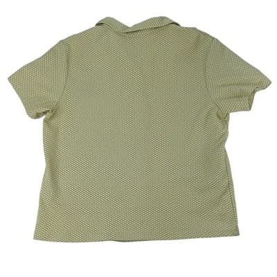 1995-97 Vintage Old Navy Womens XL Textured Diamond Weave Short Sleeve Button Up - Thumbnail 4