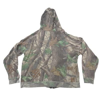 VTG Walls Realtree Hardwoods Camo Full Zip Hoodie Mens Brown Green Camouflage - Thumbnail 3