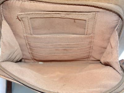 Brown Leather Women's Crossbody Bag with Multiple Zippered Compartments - Thumbnail 5