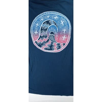 Quiksilver Women's Navy Blue Graphic T-Shirt Surf Wave Logo Size L - Thumbnail 5