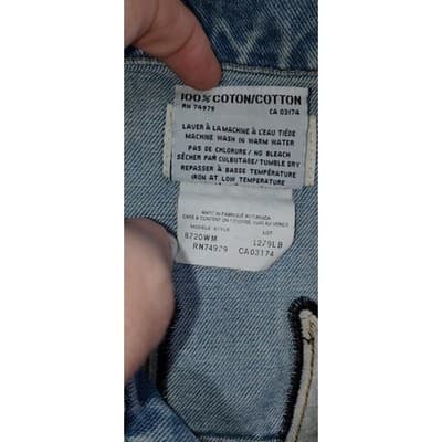 PARASUCO Womens M/M Blue Denim Eagle Patch Sleeveless Vest Jacket - Thumbnail 5