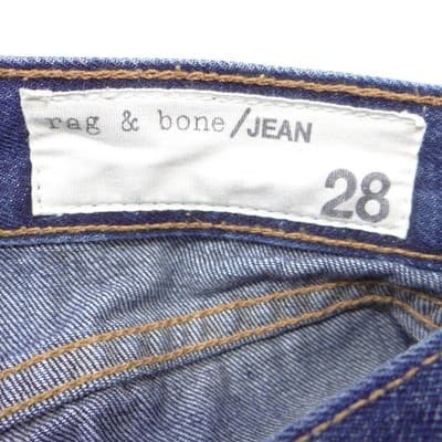 Rag & Bone JEAN Dark Wash Raw Hem Cut-Off Denim Shorts Size 28 Blue - Thumbnail 2