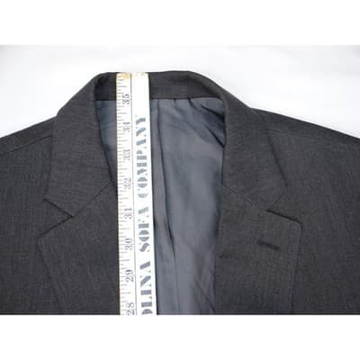 Banana Republic Modern Fit 42L Charcoal Grey Wool Blend Suit Jacket Blazer - Thumbnail 2