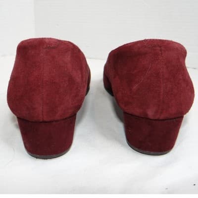 Easy Spirit Womens Burgundy Suede Wedge Heels Shoes Size 9 - Thumbnail 3