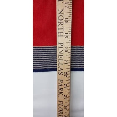 Vintage Sag Harbor Striped Sleeveless Knit Vest Top Navy Red Teal Cream Medium - Thumbnail 6