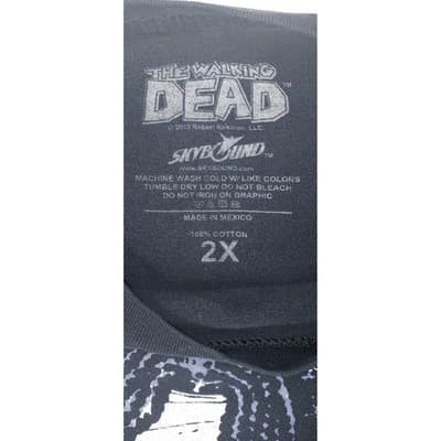 2013 The Walking Dead T Shirt Michonne Graphic Print Black 2X Cotton - Thumbnail 3