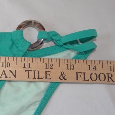 NWT-Cupshe Teal Green Ring Detail Braided Wrap Bikini Set Size M - Thumbnail 11
