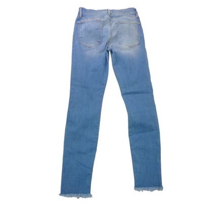 Frame Denim Le High Skinny Light Wash Frayed Hem Jeans Size 28 - Thumbnail 3
