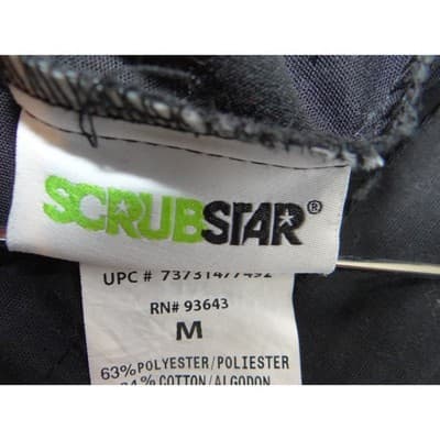 Scrubstar Womens Black Medical Scrub Set V-Neck Top Cargo Pants WM00B068 Size M - Thumbnail 8