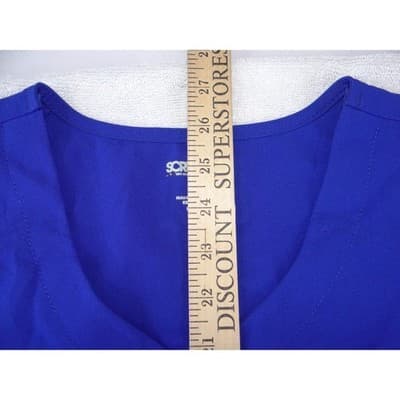 Scrubstar Womens Royal Blue V-Neck 3-Pocket Medical Scrub Top Small 2293 - Thumbnail 5