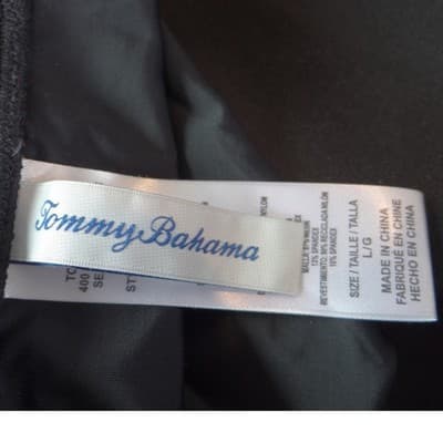 Tommy Bahama Mens Black Strapless Tankini Top Bandeau Tie Front Large - Thumbnail 2