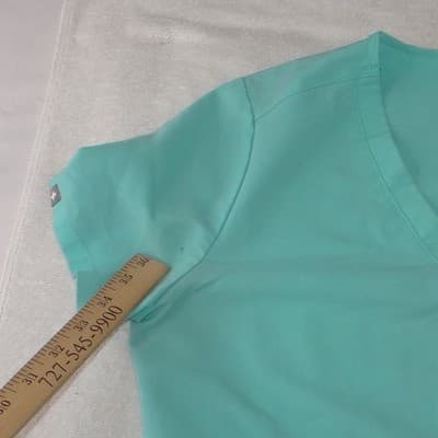 FIGS Technical Collection Women XS V-Neck Scrub Top Seafoam Green Short Sleeve - Thumbnail 7