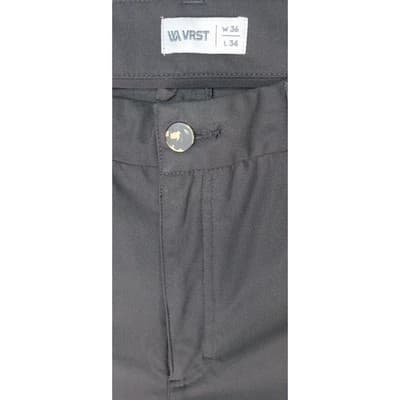 VRST Men's Performance Stretch Flat Front Pants Black W36 L34 Golf Casual - Thumbnail 2