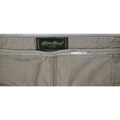 Eddie Bauer Mens Tan Cargo Pants Cotton Casual Outdoor Size XL - Thumbnail 2