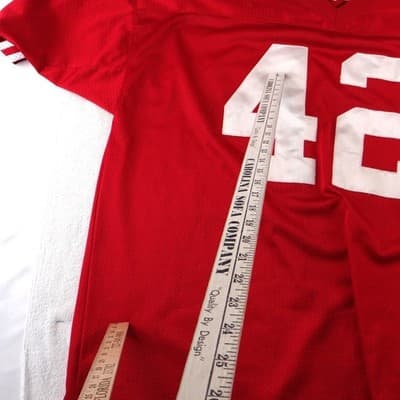 Mitchell & Ness Ronnie Lott San Francisco 49ers 1989 Throwback Jersey Red Men 56 - Thumbnail 6
