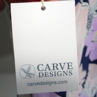NWT-Carve Designs Stinson Tankini Top Bolinas Floral Navy Lavender Small - Thumbnail 2