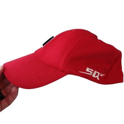 Nike Golf Tiger Woods TW Hat Red NikeFit DRY SQ Nike ONE Baseball Cap - Thumbnail 3