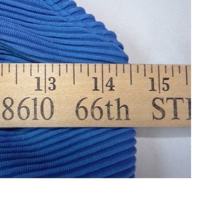 Blue Colorblock Ribbed High Waisted Bikini Set Sporty Two Piece Swimsuit - Thumbnail 3
