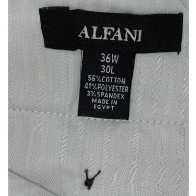 Alfani Mens Tan Flat Front Chino Pants Size 36W 30L Cotton Blend - Thumbnail 3