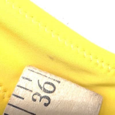 Womens Yellow Tie Shoulder Bandeau Bikini Set High Cut Two Piece Swimsuit M - Thumbnail 12