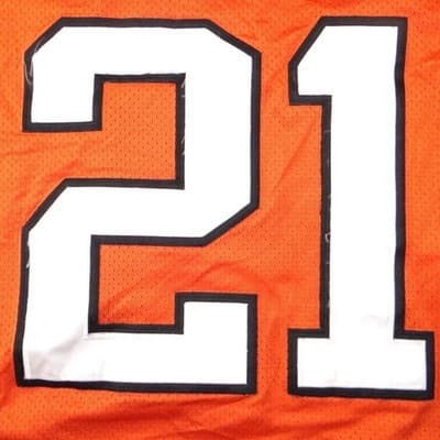 RARE Oklahoma State Barry Sanders 21 Throwback Football Jersey Orange XL 1986-88 - Thumbnail 5