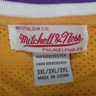 Rare Lakers Magic Johnson 32 Jersey 1979-80 Gold Mens 3XL Mitchell & Ness - Thumbnail 2