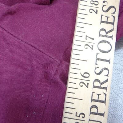Womens Wide Leg Elastic Waist Scrub Pants Burgundy Wine Red Small - Thumbnail 6